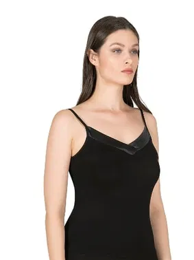 Özkan Premium Kumaş Viskon Saten Yakalı Esnek  İnce Askılı Atlet Özkan 2040 - Alternatif Görünüm