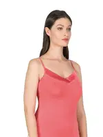 Premium Kumaş Viskon Saten Yakalı Esnek  İnce Askılı Atlet Özkan 2040 Somon görsel 12