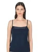 Yakası Pullu Viskon Kumaş Esnek İp Askılı Kadın Atlet Özkan 2102 Lacivert görsel 29