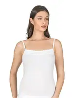 Yakası Pullu Viskon Kumaş Esnek İp Askılı Kadın Atlet Özkan 2102 Beyaz görsel 24