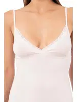 Pamuklu Likralı Modal Esnek Rahat İnce Askılı Kadın Atlet Takım Özkan 27027 Beyaz görsel 4