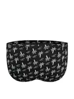 Palmiye Desenli Siyah Erkek Slip  Darkzone DZN6478 detay görünüm