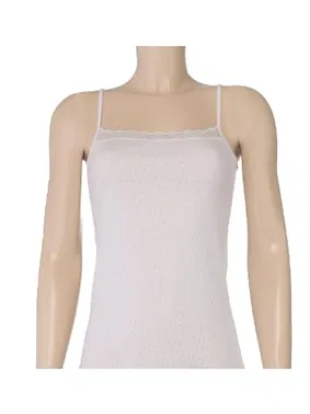 Yıldız Çamaşır Pamuk 3'lü Paket Kalpli İp Askılı Kadın Beyaz Atlet Yıldız 2250