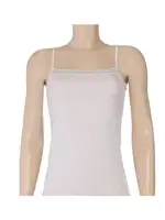 Pamuk 3'lü Paket Kalpli İp Askılı Kadın Beyaz Atlet Yıldız 2250 Beyaz