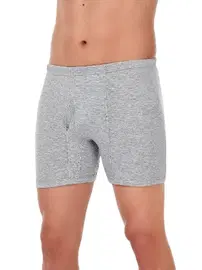 Yıldız Çamaşır Pamuk Süprem Gri 6'lı Paket Paçalı Erkek Boxer Yıldız 141