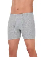 Pamuk Süprem Gri 6'lı Paket Paçalı Erkek Boxer Yıldız 141 Gri