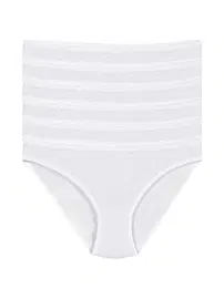 Yıldız Çamaşır Pamuklu Beyaz 6'lı Paket Kadın Bikini Külot Yıldız 2122