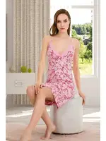Pamuklu Desenli Gecelik Elbise Lady 6182 Görsel detay görünüm