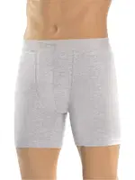 Pamuklu Erkek Boxer Likralı Uzun Paçalı ÖTS 2645 Gri