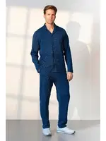 Pamuklu Kareli Gömlek Mavi Erkek Pijama Takımı Doreanse 25K4543 Mavi