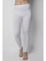 Pamuklu Kumaş Lastikli Bel Uzun Kadın Tayt Donex 1465 Beyaz görsel 4