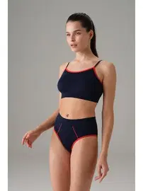 Doreanse Pamuklu Lacivert Boxer Model Kadın Spor Slip Doreanse 7093