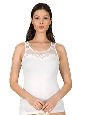 Özkan Pamuklu Likralı Dantelli Robalı Süprem Kadın Atlet Özkan 24185 