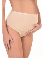 Pamuklu Likralı Yumuşak Esnek Süprem Hamile Lohusa Yüksek Bel Bato Külot Özkan 23582 Ten