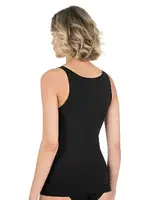 Pamuklu Modal Derin V Yaka Dantelli Kalın Askılı Kadın Atlet Özkan 25591  Siyah görsel 9