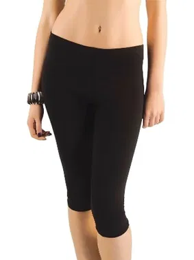 Donex Pamuklu Siyah Diz Altı Kadın Tayt Donex 1466