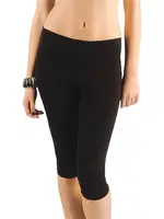 Pamuklu Siyah Diz Altı Kadın Tayt Donex 1466 Siyah