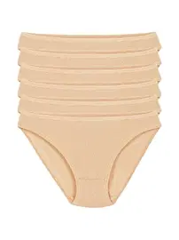 Yıldız Çamaşır Pamuklu Ten 6'lı Paket Kadın Bikini Külot Yıldız 2124