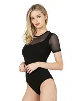 Pamuklu Tül Detaylı Kancalı Çıtçıtlı Body Özkan 26830 Siyah detay görünüm