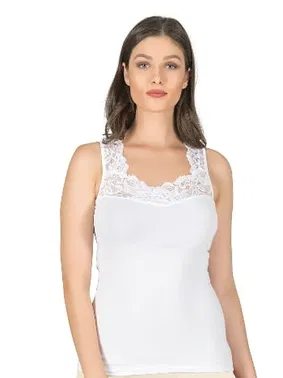 Özkan Pamuklu Yakası Dantelli Kalın Askılı Kadın Atlet Özkan 25348 