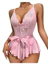 Pembe Fantezi Babydoll Lily Bianca 970