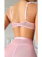 Pembe Fırfır Dantelli Hizmetçi Kostüm Jesica Bella E-00105 Pembe detay görünüm