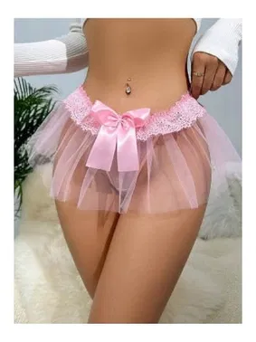 Lily Bianca Pembe Külot Tül Kurdele Detaylı Şık Gösterişli Kaliteli