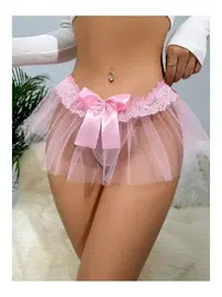 Lily Bianca Pembe Külot Tül Kurdele Detaylı Şık Gösterişli Kaliteli