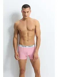 Wooster Pembe Strech Cotton Erkek Boxer Wooster W-061 - 3 Adet