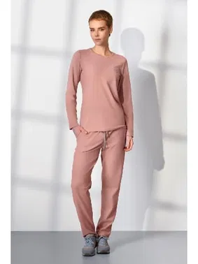 Doreanse Uzun Kollu Yumoş Kumaş Kadın Pijama Takımı Doreanse 25K4041