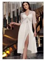 Penye Gelin Çeyiz Altılı Gecelik Takım Detaylı İmaj 9170 Pudra