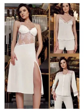 İmaj Penye Gelin Çeyiz Altılı Gecelik Takım Detaylı İmaj 9170 - Alternatif Görünüm