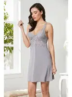 Penye Transparan Dantelli Gecelik Sabahlık Takım Pierre Cardin 4020  görsel 9