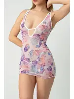 Phevos Desenli Göğüs Dekolteli Gecelik 012-002216 farklı açı