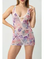 Phevos Desenli Göğüs Dekolteli Gecelik 012-002216 görsel 4