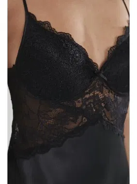 Pierre Cardin Dantelli Saten Askılı Kadın Gecelik Pierre Cardin 608 - Alternatif Görünüm