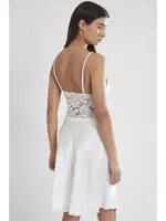 Dantelli Kaplı Kısa Askılı Saten Gecelik Pierre Cardin 627 Ekru görsel 13