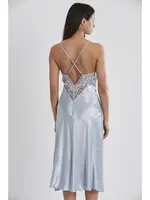 Sırt Dekolteli Çapraz Askılı Saten Dantel Gecelik Pierre Cardin 900  detay görünüm