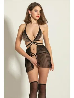 Gallipoli Pileli Transparan Fantezi Gecelik Takım Gallipoli MGP6352 - Alternatif Görünüm