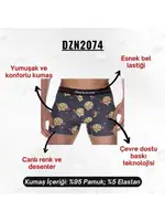 Pizza Desenli Erkek Boxer (Dijital Baskılı) Darkzone DZN2074 farklı açı