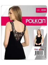 Polkan Kalın Askılı Sırtı Güpürlü Bayan Atlet Polkan 2318