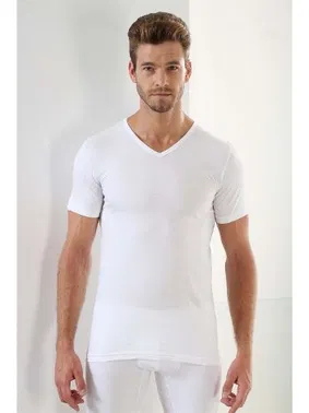 Arma Yıldız Premium Erkek Siyah Beyaz Gri V Yaka T-shirt Arma Yıldız 1003 - 3 ADET - Alternatif Görünüm