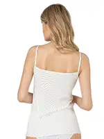 Premium Kumaş Esnek Viskon Kaşkorse Dantelli İp Askılı Kadın Atlet Özkan 26956  Ekru görsel 5