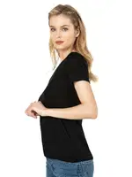 Premium Yumuşak Rahat Kumaş Viskon Bisiklet Yaka Kısa Kollu Örme T-shirt Özkan 26976 Siyah görsel 5