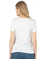 Premium Yumuşak Rahat Kumaş Viskon Bisiklet Yaka Kısa Kollu Örme T-shirt Özkan 26976 Beyaz detay görünüm