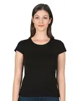 Premium Yumuşak Rahat Kumaş Viskon Bisiklet Yaka Kısa Kollu Örme T-shirt Özkan 7123 Siyah