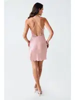 Pudra 2li Saten Gecelik Takım Tül Dantel Detaylı Transparan İmaj 104 Pudra farklı açı