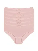 Pudra 6'lı Paket Bambu Kadın Bato Külot Yıldız 3924 Pudra