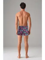 Renkli Ejderha Desenli Erkek Boxer Doreanse 1857 Lacivert detay görünüm