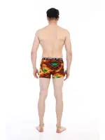 Renkli Yaprak Desenli Çift Kaplan Erkek Boxer 796 Dijital Baskılı Görsel farklı açı